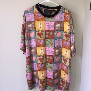 Nicole Miller Men’s pure silk vintage T shirt.